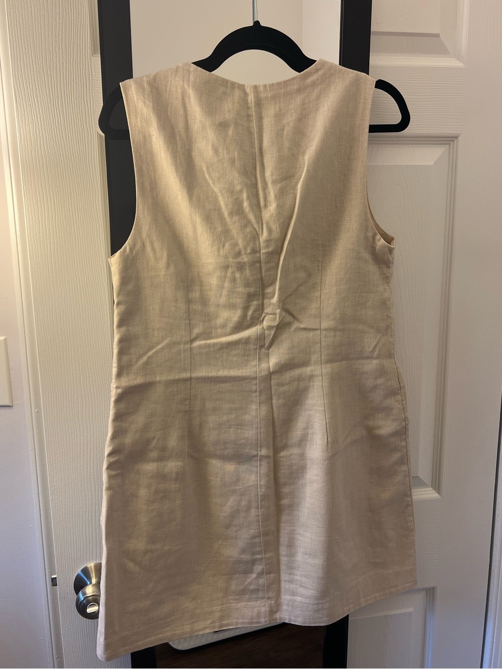 Abercrombie & Fitch Cream Button-Front Mini Dress - Picture 3 of 3